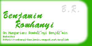 benjamin romhanyi business card